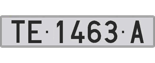 TE1463A matricula larga