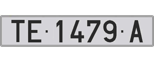 TE1479A matricula larga