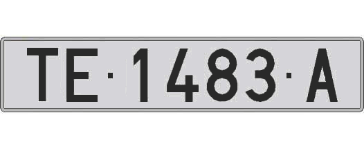 TE1483A matricula larga