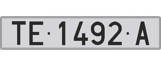 TE1492A matricula larga