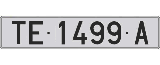 TE1499A matricula larga