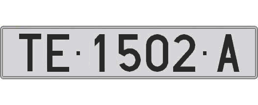 TE1502A matricula larga