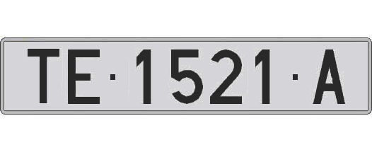 TE1521A matricula larga