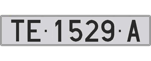 TE1529A matricula larga