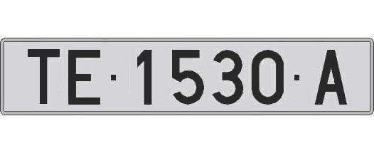 TE1530A matricula larga