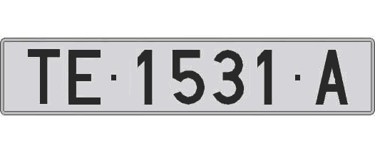 TE1531A matricula larga