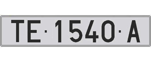 TE1540A matricula larga