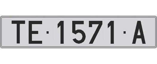 TE1571A matricula larga