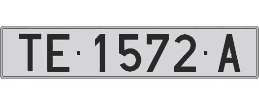TE1572A matricula larga