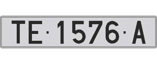 TE1576A matricula larga