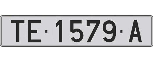 TE1579A matricula larga