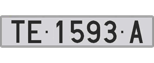 TE1593A matricula larga