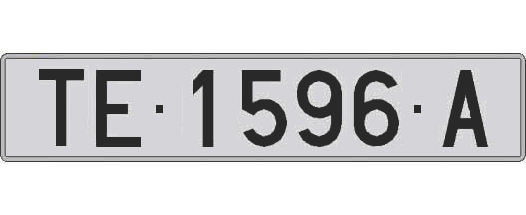 TE1596A matricula larga