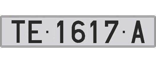 TE1617A matricula larga