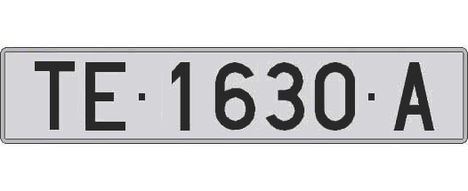 TE1630A matricula larga