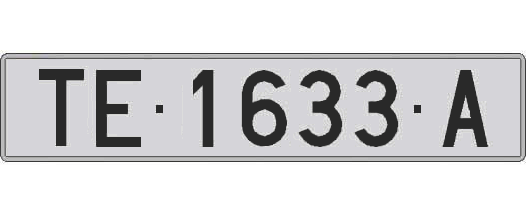 TE1633A matricula larga
