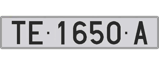 TE1650A matricula larga