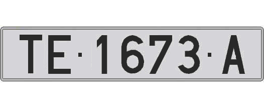 TE1673A matricula larga