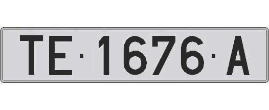 TE1676A matricula larga