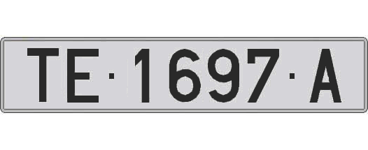 TE1697A matricula larga