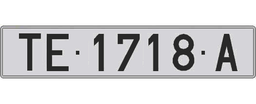 TE1718A matricula larga