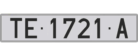 TE1721A matricula larga