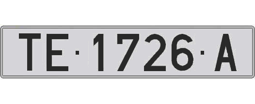 TE1726A matricula larga