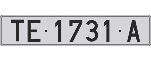 TE1731A matricula larga
