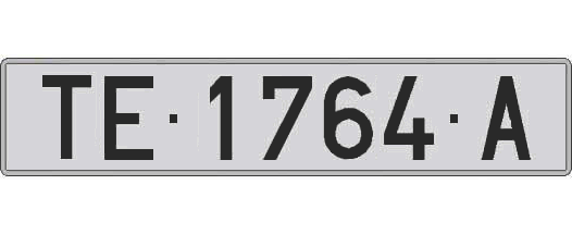 TE1764A matricula larga