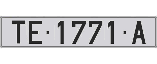 TE1771A matricula larga