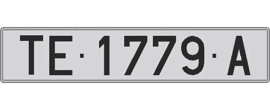 TE1779A matricula larga