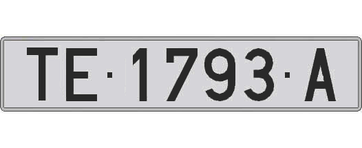 TE1793A matricula larga
