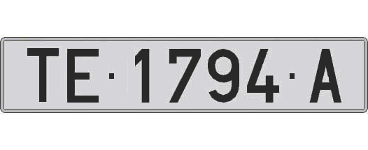 TE1794A matricula larga