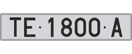 TE1800A matricula larga