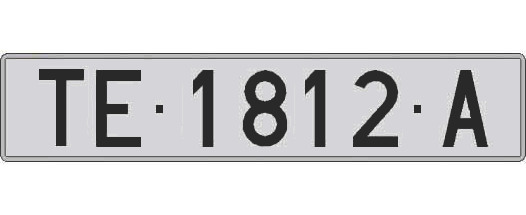 TE1812A matricula larga