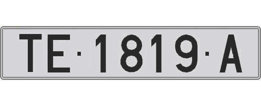 TE1819A matricula larga