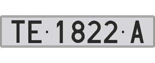 TE1822A matricula larga