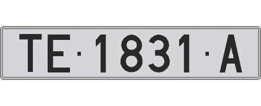 TE1831A matricula larga