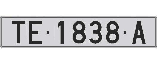 TE1838A matricula larga