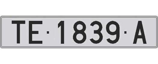 TE1839A matricula larga