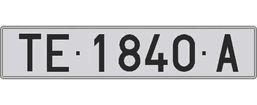 TE1840A matricula larga