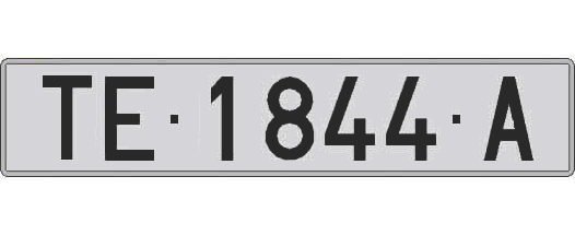 TE1844A matricula larga