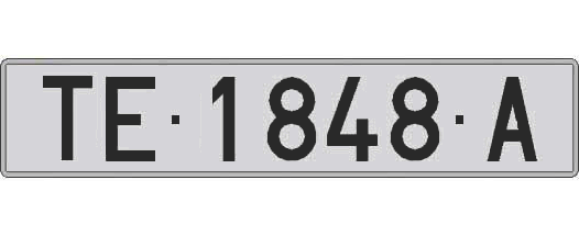 TE1848A matricula larga