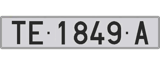 TE1849A matricula larga