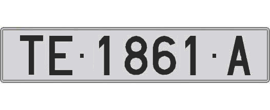 TE1861A matricula larga