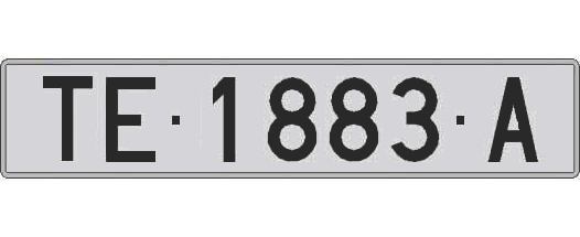 TE1883A matricula larga