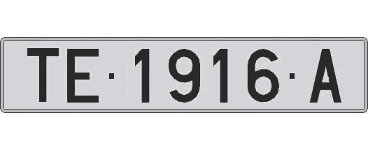 TE1916A matricula larga
