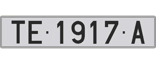 TE1917A matricula larga