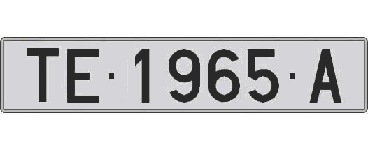 TE1965A matricula larga