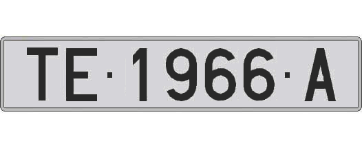 TE1966A matricula larga